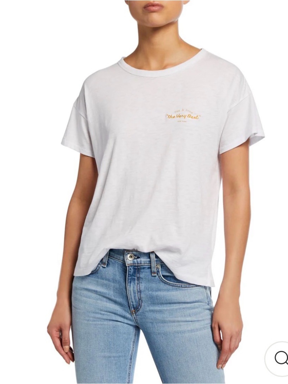 Rag & Bone White Crewneck T-Shirt